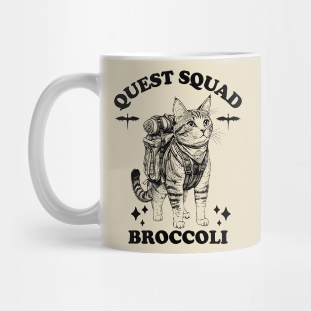 Quest Squad Broccoli Adventure Cat Fantasy Design by AZEERTEE